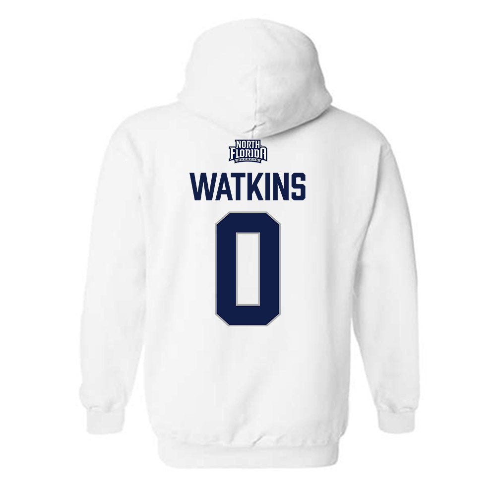 UNF - NCAA Men's Basketball : Mason Watkins - Classic Shersey Hooded Sweatshirt-1