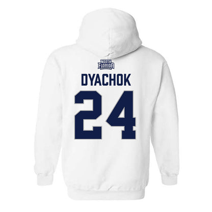 UNF - NCAA Men's Basketball : Nestor Dyachok - Classic Shersey Hooded Sweatshirt-1