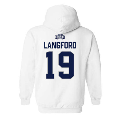 UNF - NCAA Softball : Hallie Langford - Classic Shersey Hooded Sweatshirt-1
