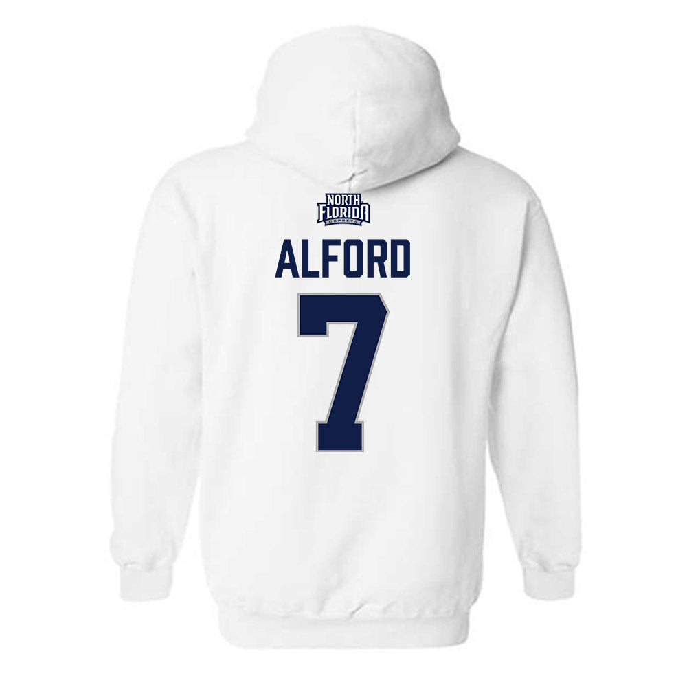 UNF - NCAA Baseball : Seth Alford - Classic Shersey Hooded Sweatshirt-1