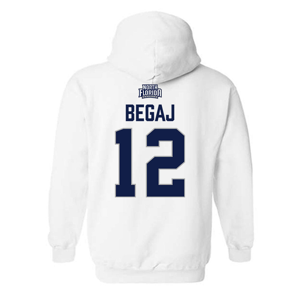 UNF - NCAA Men's Basketball : Arden Begaj - Classic Shersey Hooded Sweatshirt-1
