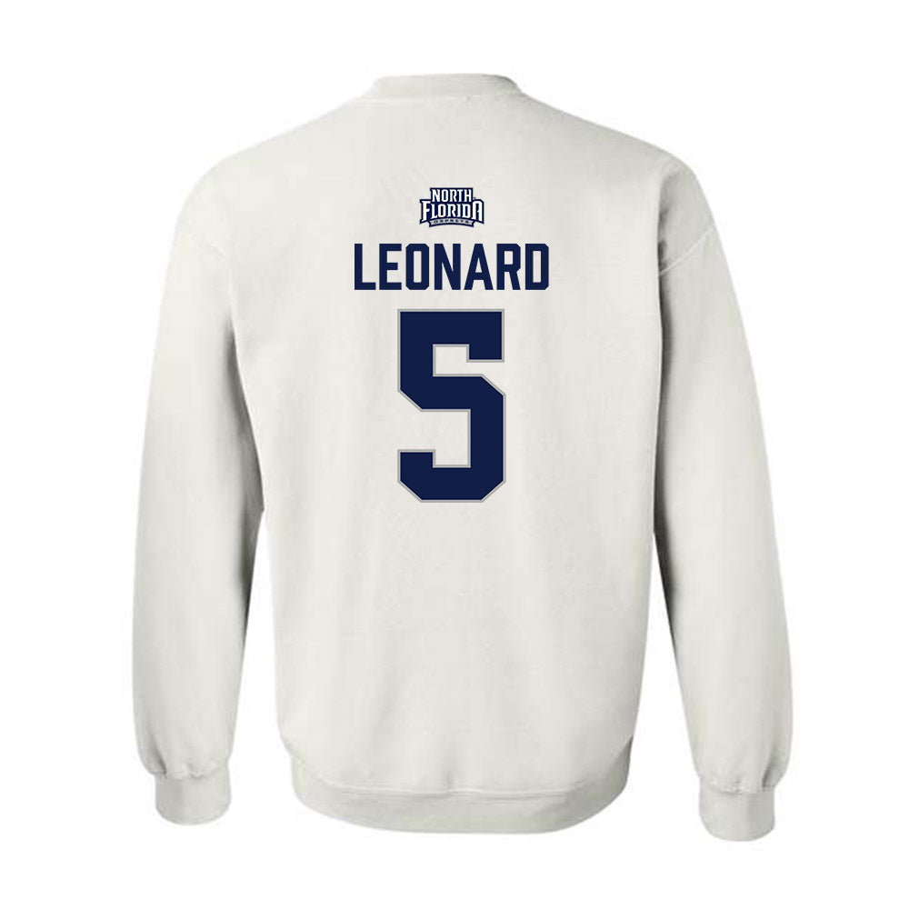 UNF - NCAA Baseball : Cal Leonard - Classic Shersey Crewneck Sweatshirt-1