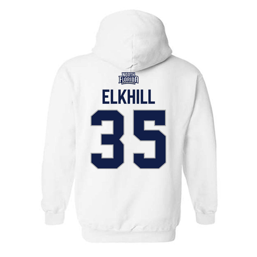 UNF - NCAA Baseball : Andrew Elkhill - Classic Shersey Hooded Sweatshirt-1