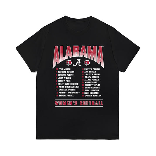 Alabama - NCAA Softball : - Roster Comfort Colors T-Shirt-0