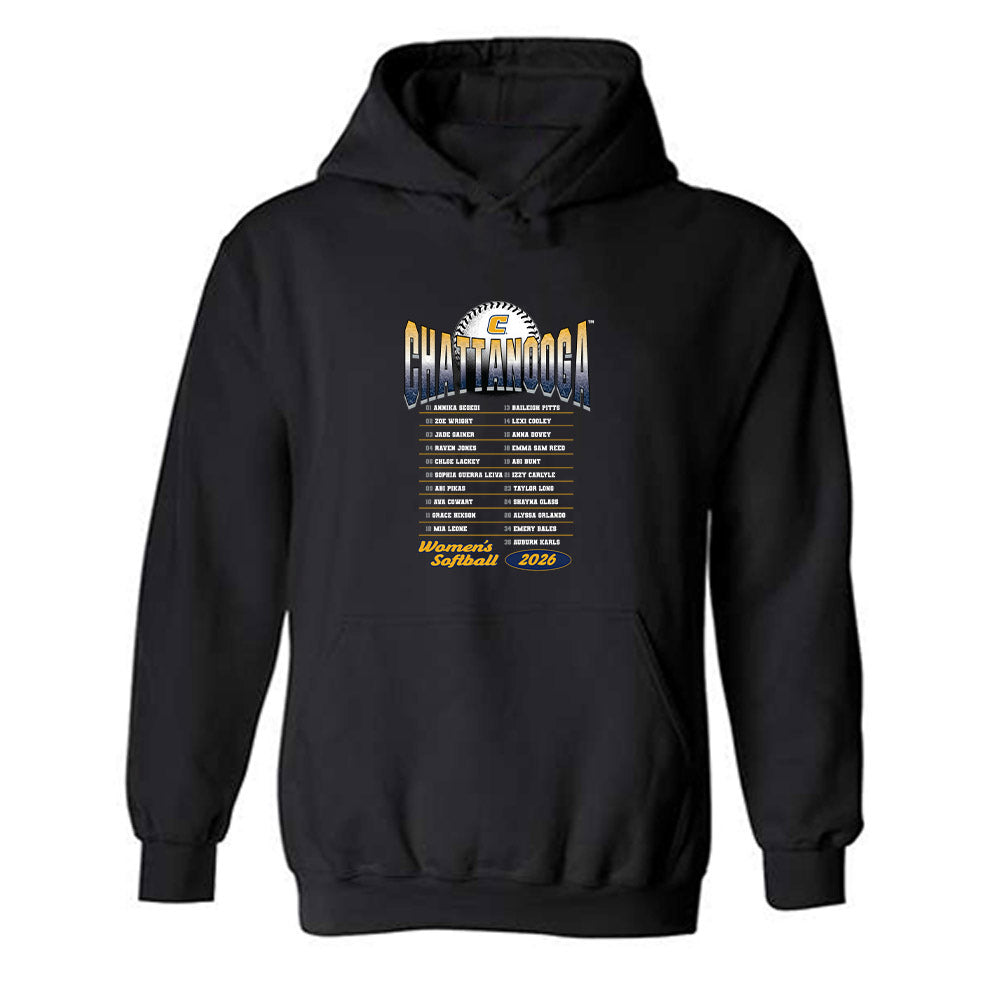 UTC - NCAA Softball : - Roster List Hooded Sweatshirt-0