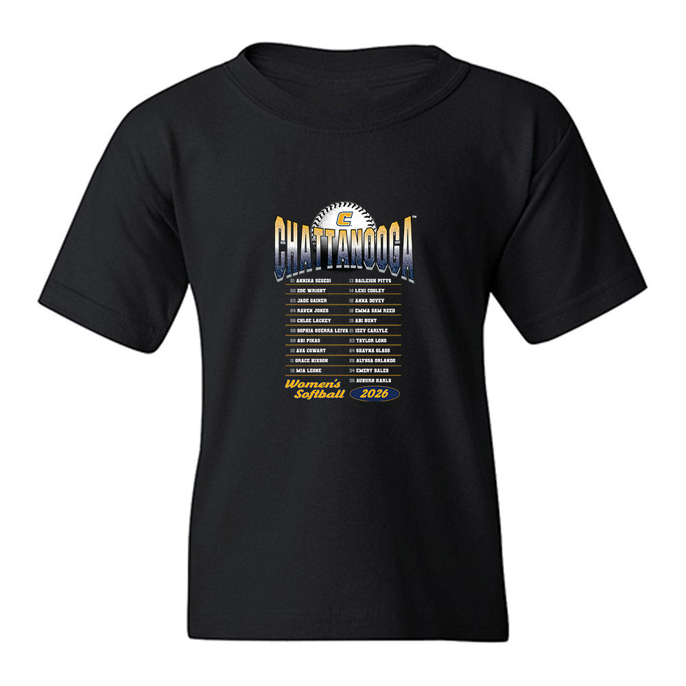 UTC - NCAA Softball : - Roster List Youth T-Shirt-0
