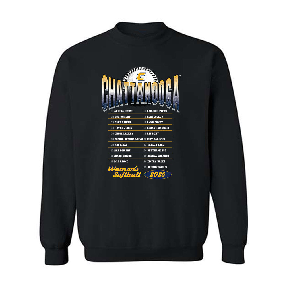 UTC - NCAA Softball : - Roster List Crewneck Sweatshirt-0
