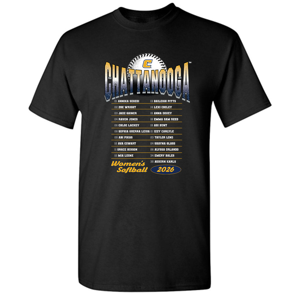 UTC - NCAA Softball : - Roster List T-Shirt-0
