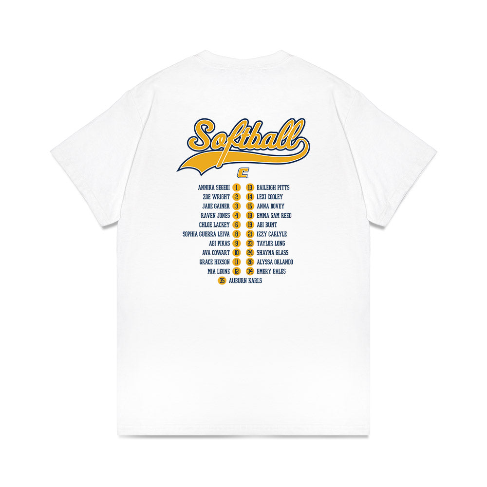 UTC - NCAA Softball : - Roster Comfort Colors T-Shirt-1