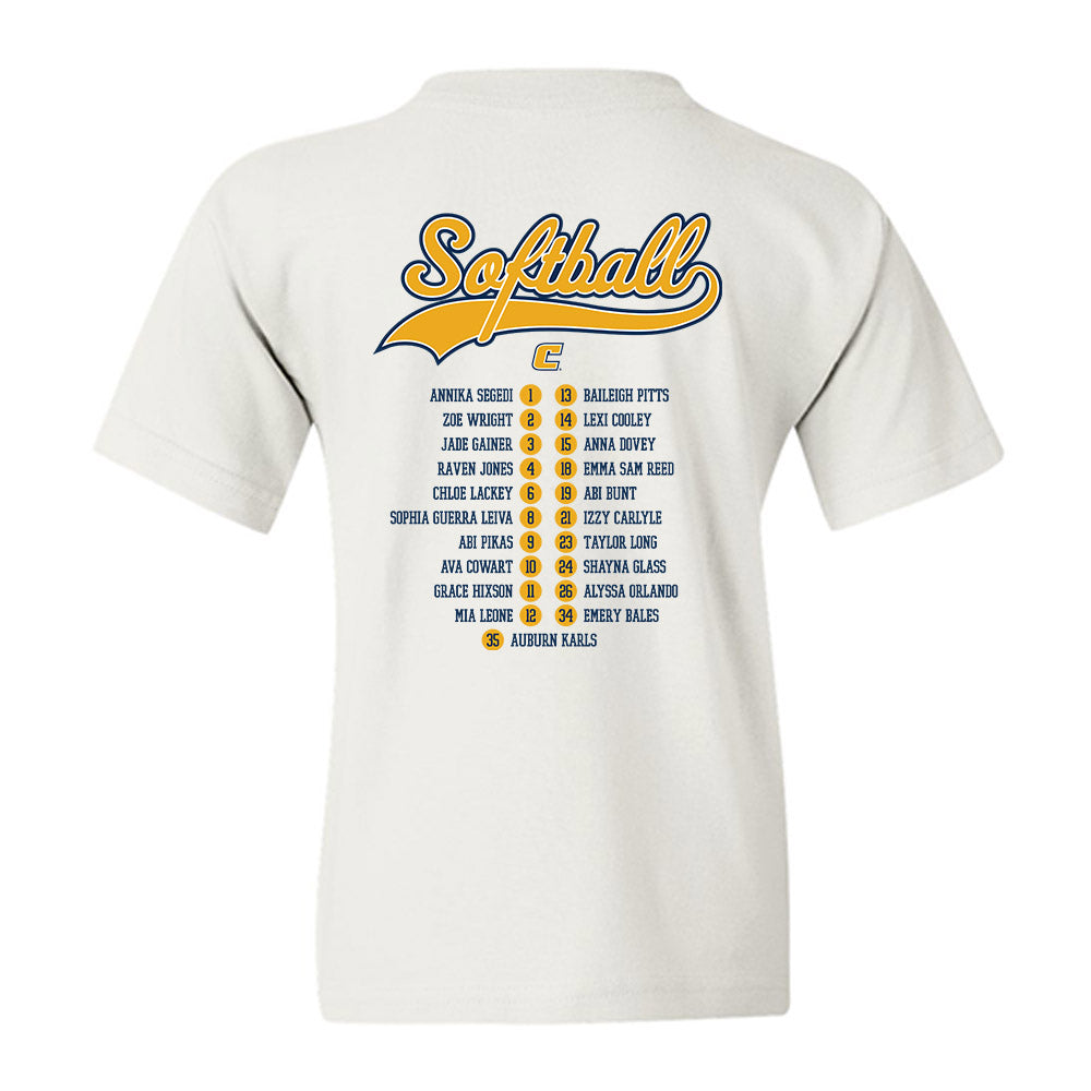 UTC - NCAA Softball : - Roster Youth T-Shirt-1