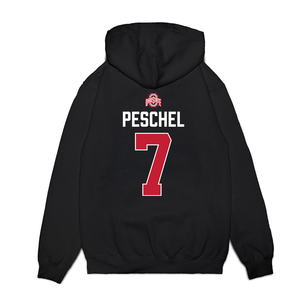 Ohio State - NCAA Women's Ice Hockey : Emma Peschel - Classic Shirsey Premium Hooded Sweatshirt-1