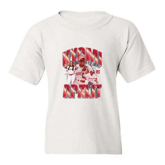 BU - NCAA Softball : Kyomi Apalit - collage Youth T-Shirt-0