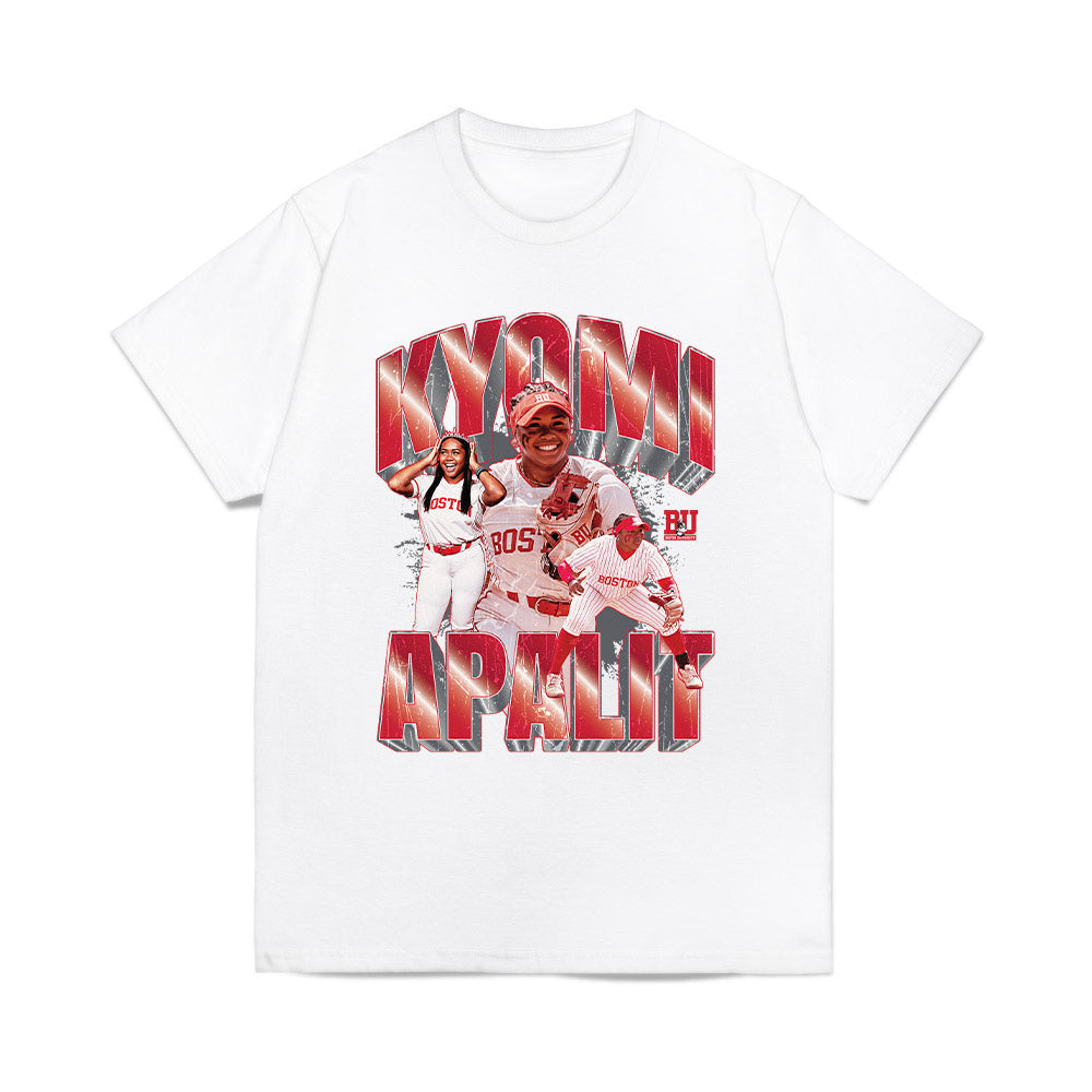 BU - NCAA Softball : Kyomi Apalit - collage Comfort Colors T-Shirt-0