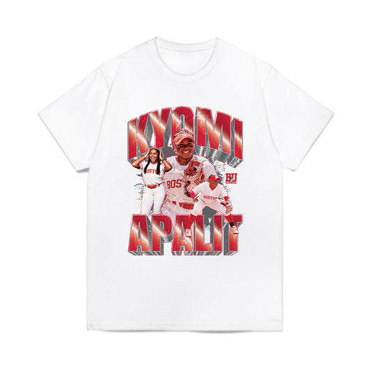 BU - NCAA Softball : Kyomi Apalit - collage Comfort Colors T-Shirt-0