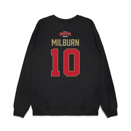 DU - NCAA Men's Ice Hockey : Brady Milburn - Vintage Hockey Premium Crewneck Sweatshirt-1