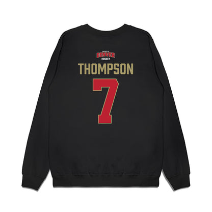 DU - NCAA Men's Ice Hockey : Aidan Thompson - Vintage Hockey Premium Crewneck Sweatshirt-1
