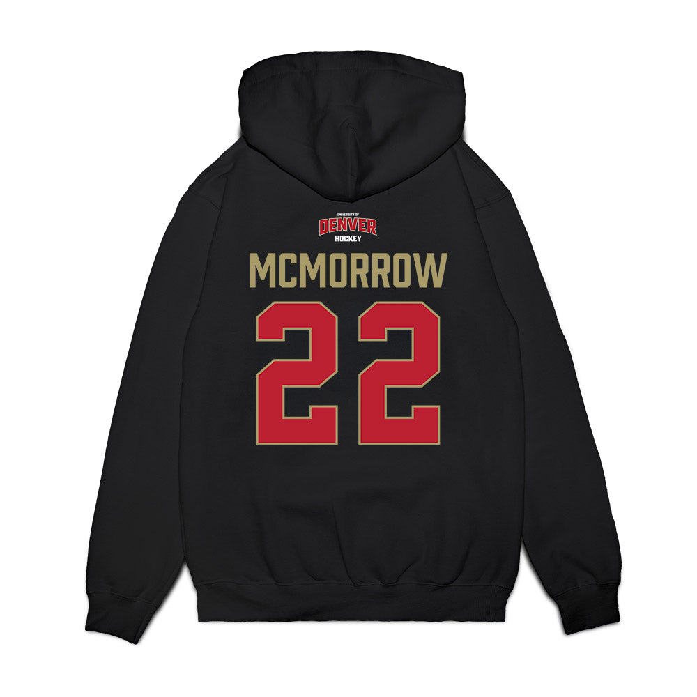 DU - NCAA Men's Ice Hockey : Brendan McMorrow - Vintage Hockey Premium Hooded Sweatshirt-1