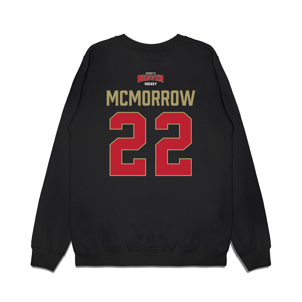 DU - NCAA Men's Ice Hockey : Brendan McMorrow - Vintage Hockey Premium Crewneck Sweatshirt-1