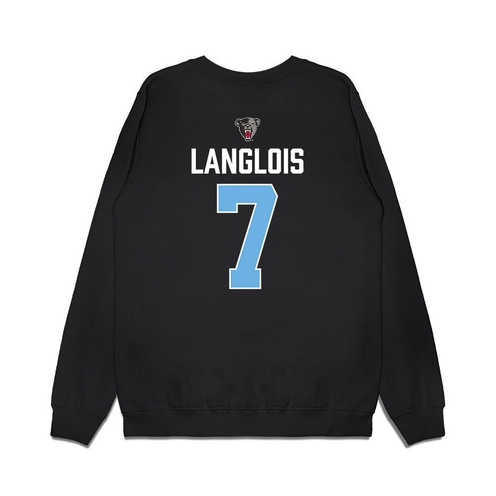 Maine - NCAA Men's Ice Hockey : Jeremy Langlois - Vintage Hockey Premium Crewneck Sweatshirt-1