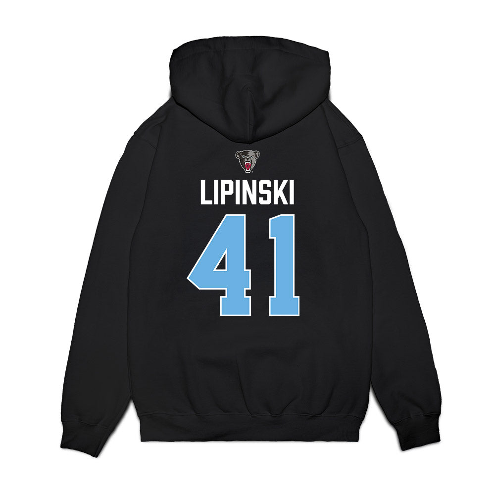 Maine - NCAA Men's Ice Hockey : JADEN LIPINSKI - Vintage Hockey Premium Hooded Sweatshirt-1