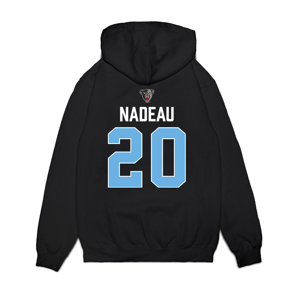 Maine - NCAA Men's Ice Hockey : Joshua Nadeau - Vintage Hockey Premium Hooded Sweatshirt-1