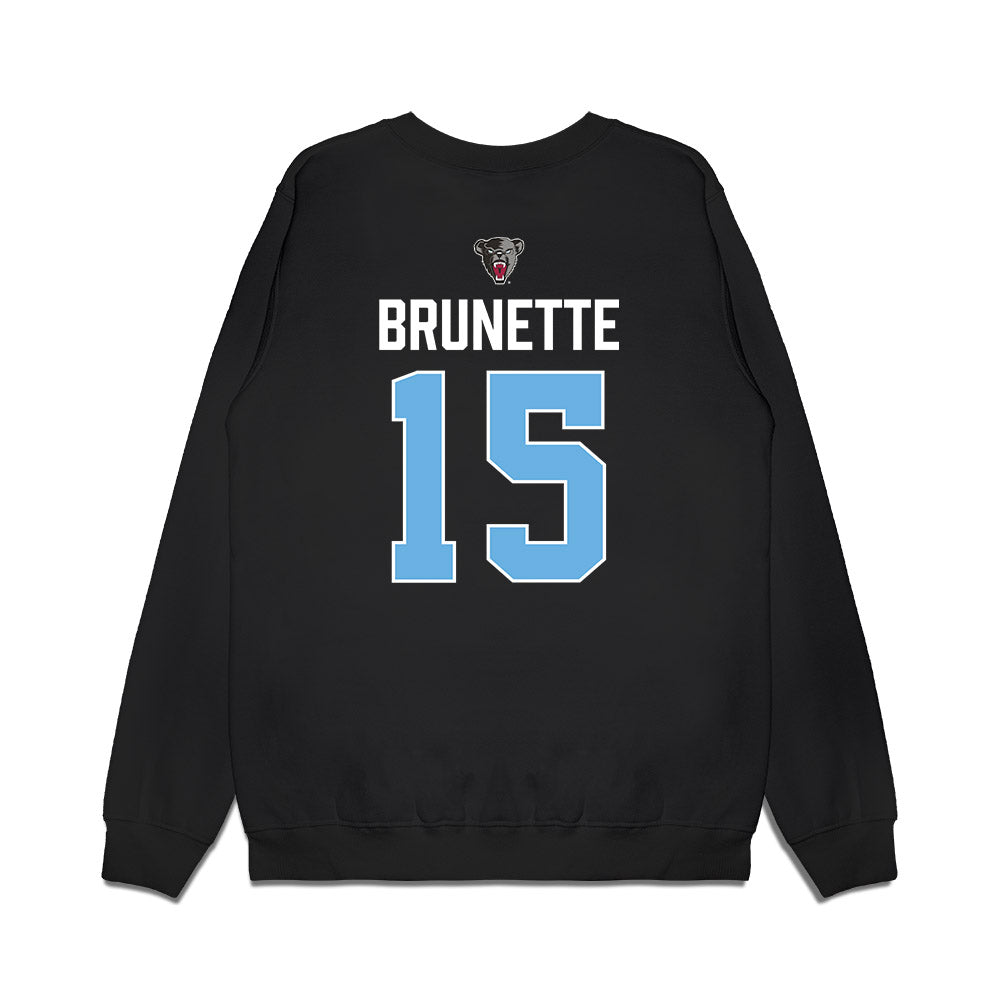 Maine - NCAA Women's Ice Hockey : Danielle Brunette - Vintage Hockey Premium Crewneck Sweatshirt-1