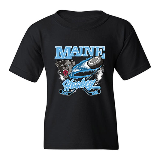 Maine - NCAA Men's Ice Hockey : Judah Makway - Vintage Hockey Youth T-Shirt-0