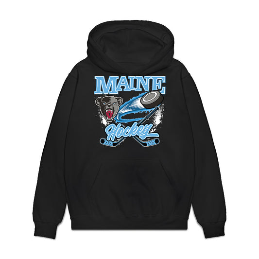 Maine - NCAA Men's Ice Hockey : Lee Parks - Vintage Hockey Premium Hooded Sweatshirt-0