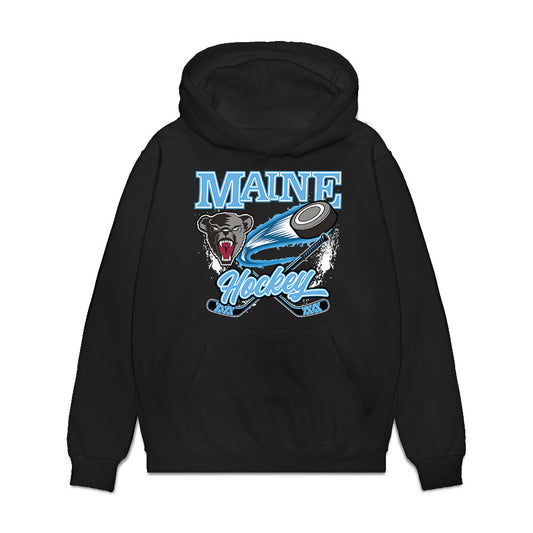 Maine - NCAA Women's Ice Hockey : Camille Dubuc - Vintage Hockey Premium Hooded Sweatshirt-0