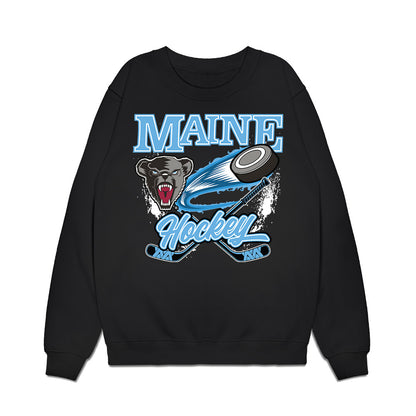 Maine - NCAA Men's Ice Hockey : Thomas Pichette - Vintage Hockey Premium Crewneck Sweatshirt-0