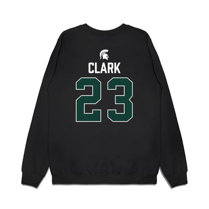 Michigan State - NCAA Men's Ice Hockey : Jimmy Clark - Vintage Premium Crewneck Sweatshirt-1