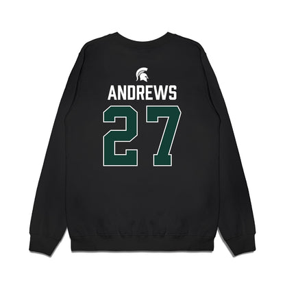 Michigan State - NCAA Men's Ice Hockey : Nicklas Andrews - Vintage Premium Crewneck Sweatshirt-1