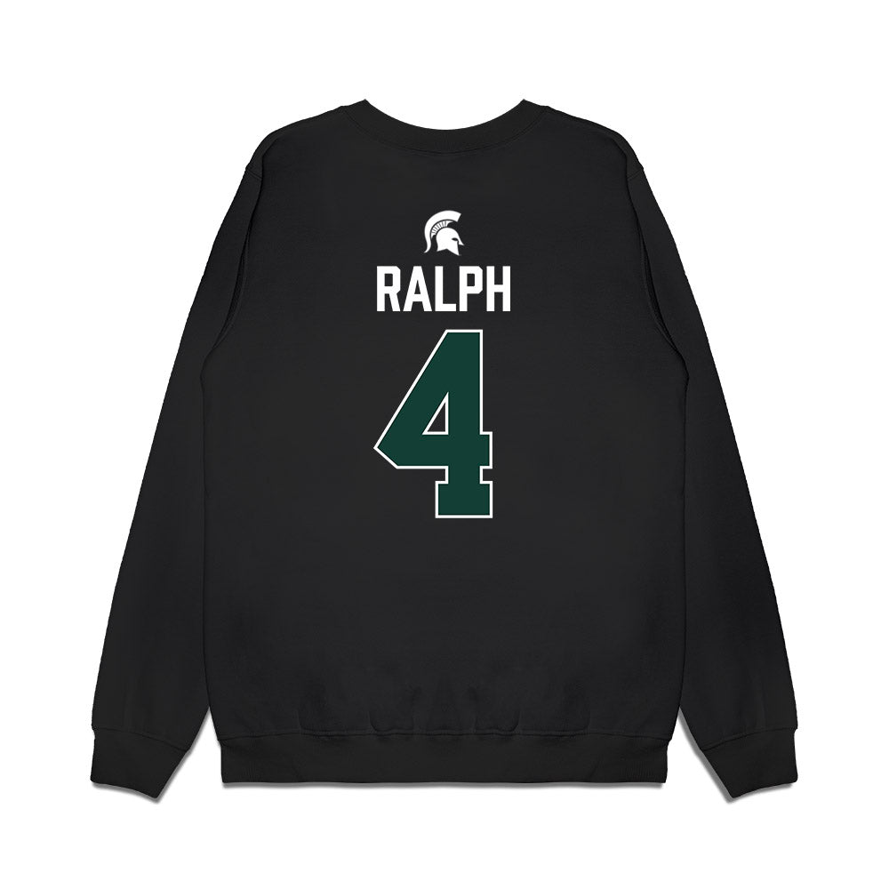 Michigan State - NCAA Men's Ice Hockey : Colin Ralph - Vintage Premium Crewneck Sweatshirt-1
