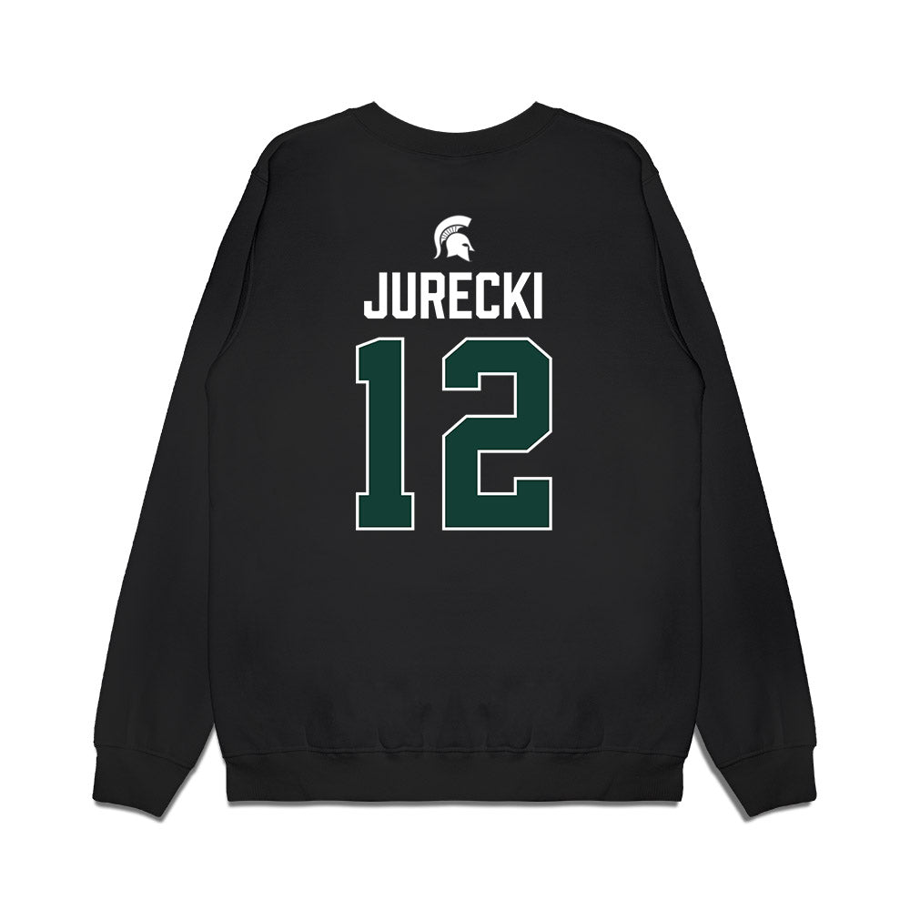 Michigan State - NCAA Men's Ice Hockey : Griffin Jurecki - Vintage Premium Crewneck Sweatshirt-1