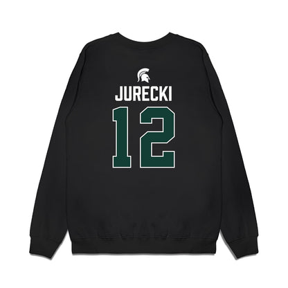 Michigan State - NCAA Men's Ice Hockey : Griffin Jurecki - Vintage Premium Crewneck Sweatshirt-1