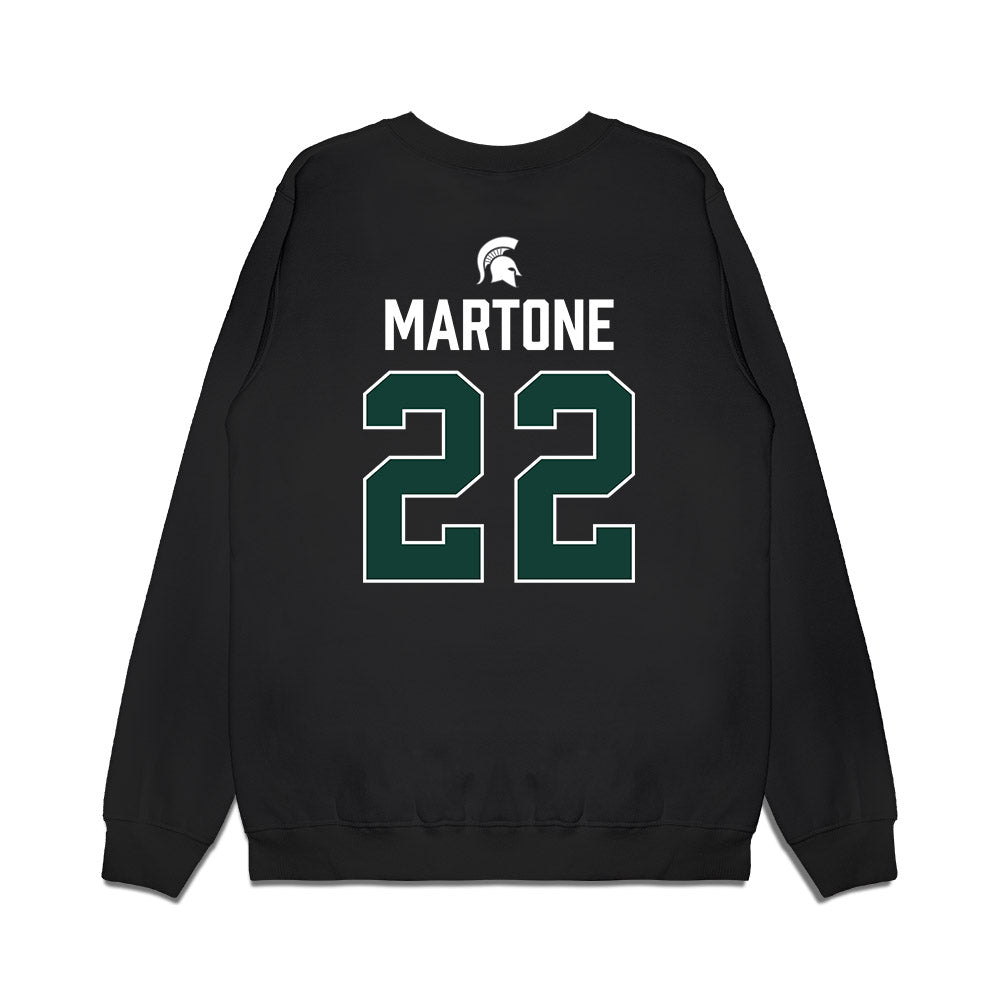 Michigan State - NCAA Men's Ice Hockey : Porter Martone - Vintage Premium Crewneck Sweatshirt-1