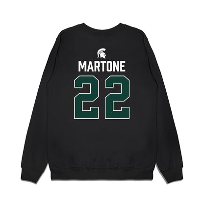 Michigan State - NCAA Men's Ice Hockey : Porter Martone - Vintage Premium Crewneck Sweatshirt-1