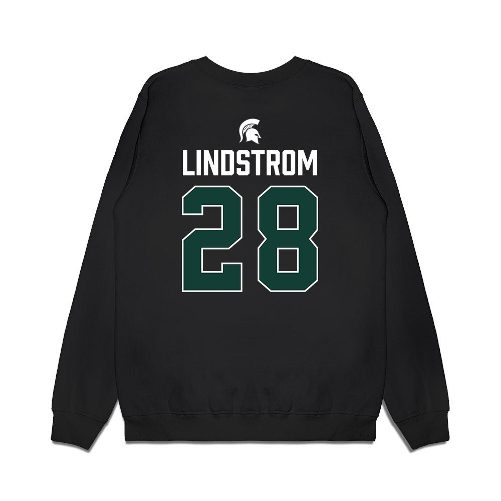 Michigan State - NCAA Men's Ice Hockey : Cayden Lindstrom - Vintage Premium Crewneck Sweatshirt-1
