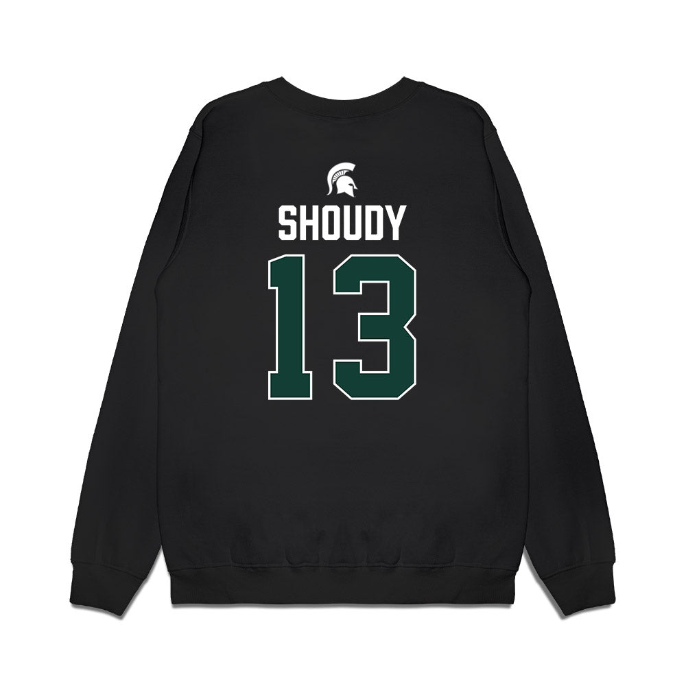 Michigan State - NCAA Men's Ice Hockey : Tiernan Shoudy - Vintage Premium Crewneck Sweatshirt-1