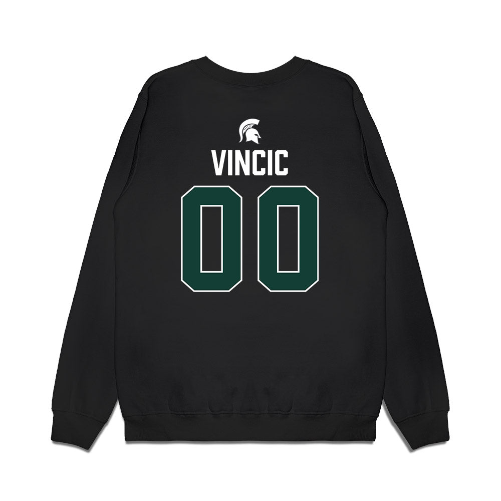 Michigan State - NCAA Football : Luka Vincic - Vintage Premium Crewneck Sweatshirt-1