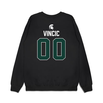 Michigan State - NCAA Football : Luka Vincic - Vintage Premium Crewneck Sweatshirt-1