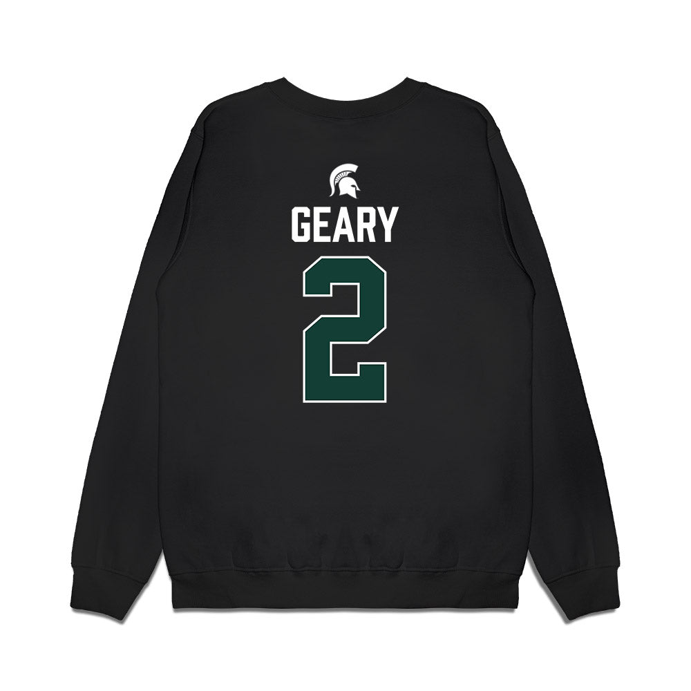 Michigan State - NCAA Men's Ice Hockey : Patrick Geary - Vintage Premium Crewneck Sweatshirt-1