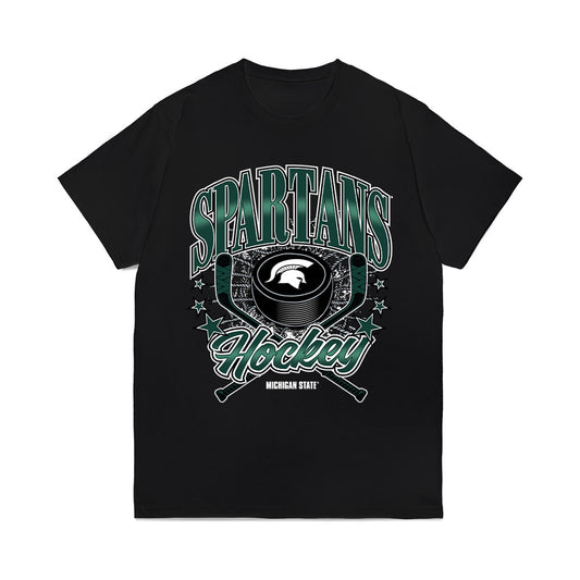 Michigan State - NCAA Men's Ice Hockey : Quentin Sigurdson - Vintage Comfort Colors T-Shirt-0