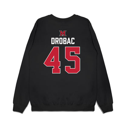 Miami of Ohio - NCAA Men's Ice Hockey : Matteo Drobac - Vintage Shersey Premium Crewneck Sweatshirt-1