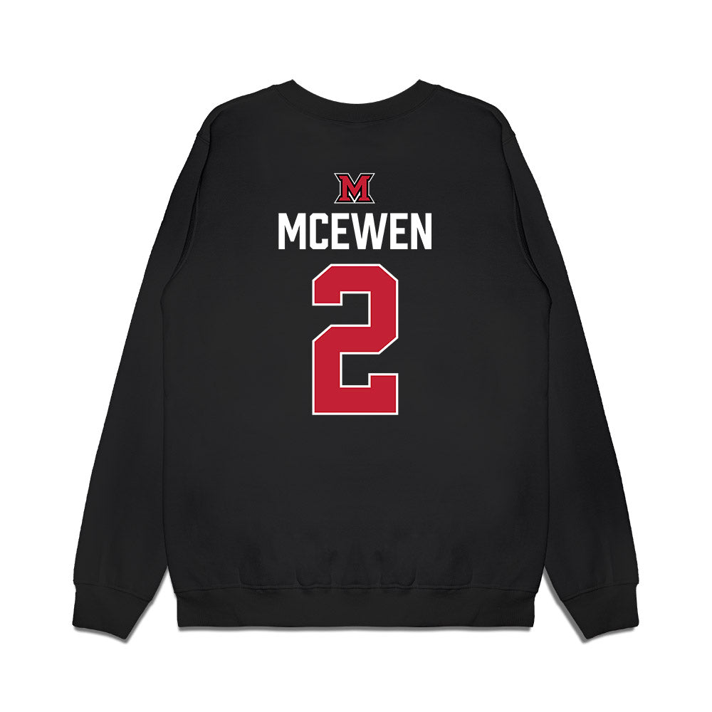 Miami of Ohio - NCAA Men's Ice Hockey : Shaun McEwen - Vintage Shersey Premium Crewneck Sweatshirt-1