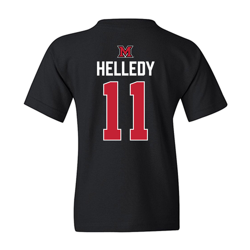 Miami of Ohio - NCAA Men's Ice Hockey : David Helledy - Vintage Shersey Youth T-Shirt-1