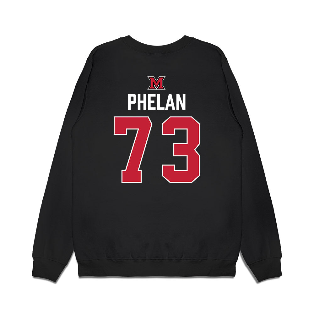 Miami of Ohio - NCAA Men's Ice Hockey : Michael Phelan - Vintage Shersey Premium Crewneck Sweatshirt-1