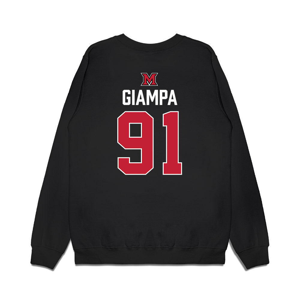 Miami of Ohio - NCAA Men's Ice Hockey : Matteo Giampa - Vintage Shersey Premium Crewneck Sweatshirt-1