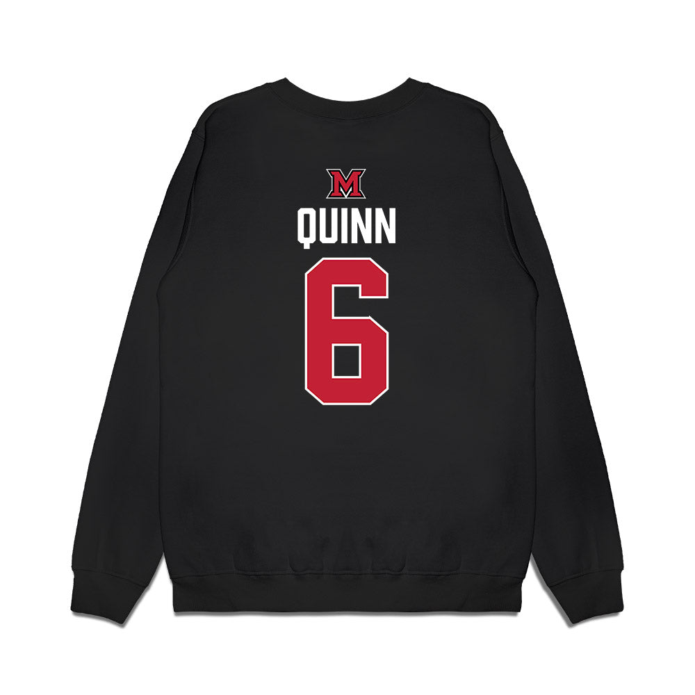 Miami of Ohio - NCAA Men's Ice Hockey : Michael Quinn - Vintage Shersey Premium Crewneck Sweatshirt-1
