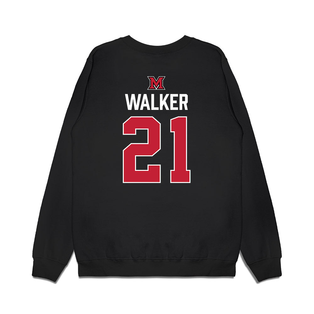 Miami of Ohio - NCAA Men's Ice Hockey : Bradley Walker - Vintage Shersey Premium Crewneck Sweatshirt-1